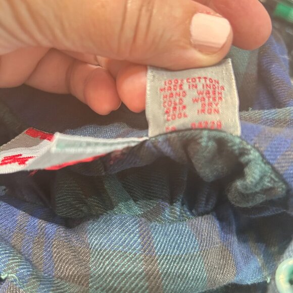 Vintage Girls Tartan Green Blue Jumper Skirt Sz L Traditional Scottish Dress - Picture 6 of 7